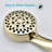 Gold Handheld Shower - 5 Spray Modes, , Impact , Easy To Install, Consistent Spray, Water Saving Trickle Mode High Head Abs & Installation, Heat-121598688