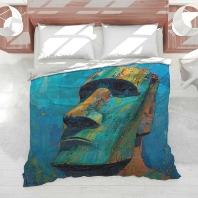 Moai Head Sculpture Comforter
