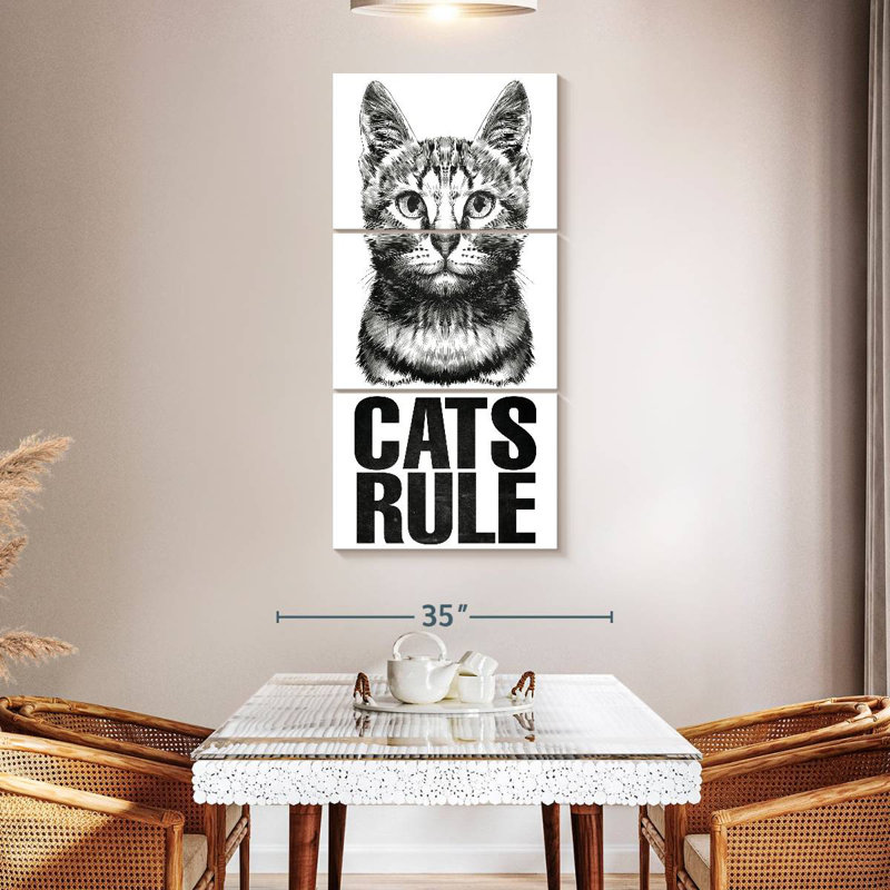 Cats Rule, 32" H x 15" W