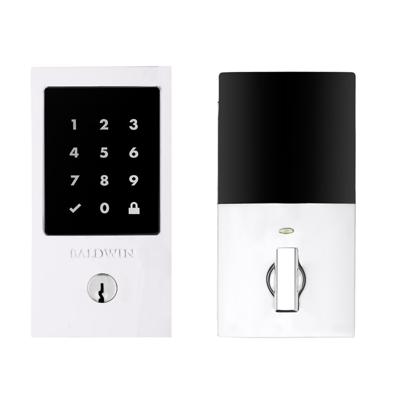 Single Cylinder Electronic Deadbolt, Polished Chrome