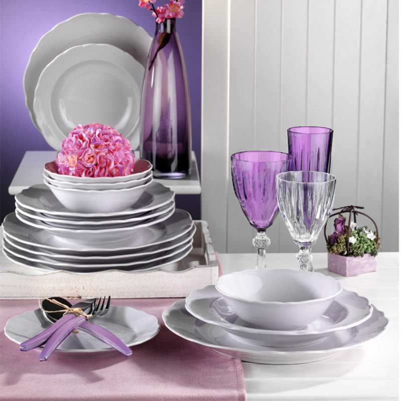 Service de table 24 pièces, service pour 6 Crampton