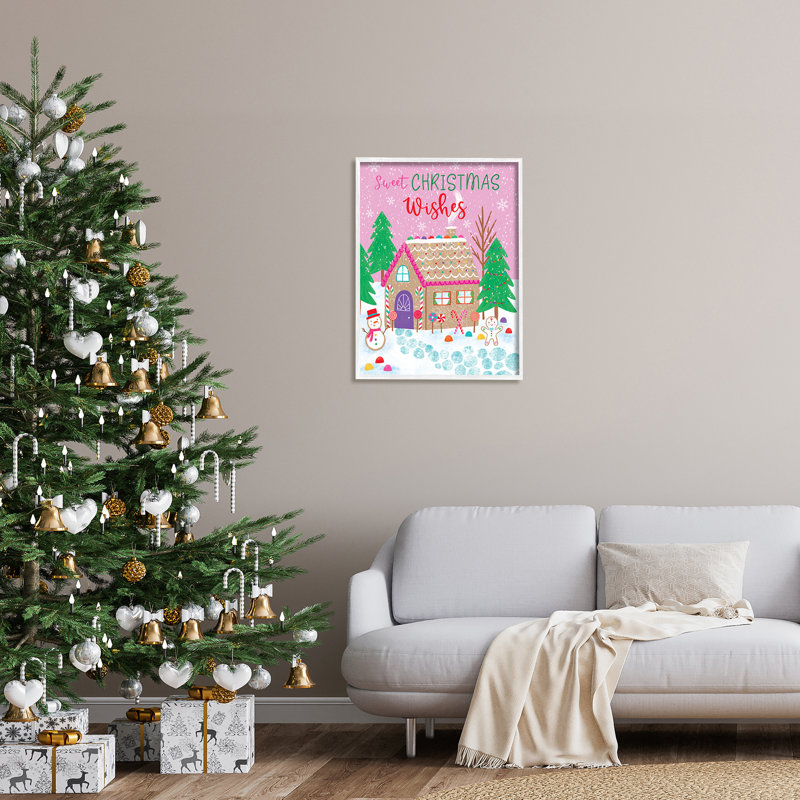 Sweet Christmas Wishes, H 30 po x l 24 po x P 1,5 po, Giclée encadrée blanc bord de mer
