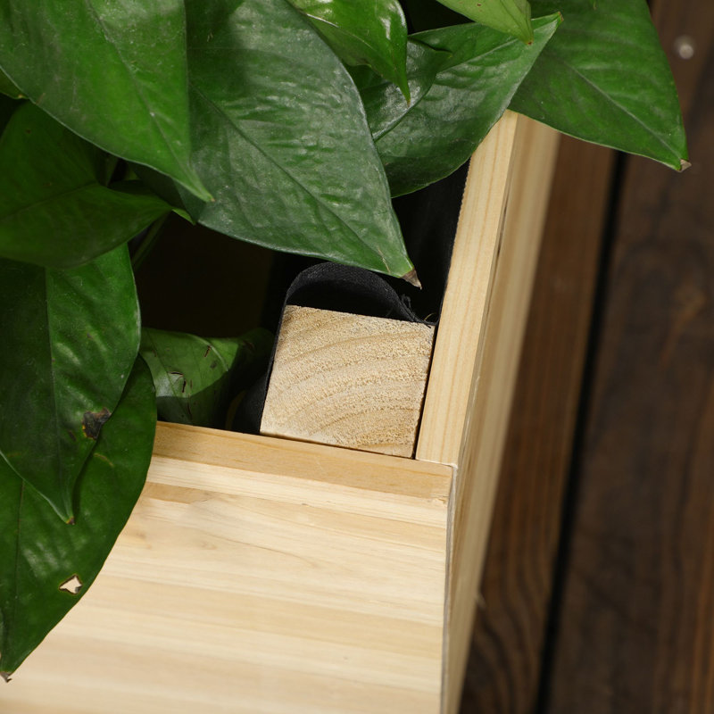 Planter, 147cm H x 60cm W x 43cm D, Natural Wood
