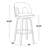 Ava Upholstered Contemporary Fixed-Height Stool With Swivel In Glazed Wood With Round Metal Footrest By Lumisource - Set Of 2-113645352-113645351-113645350
