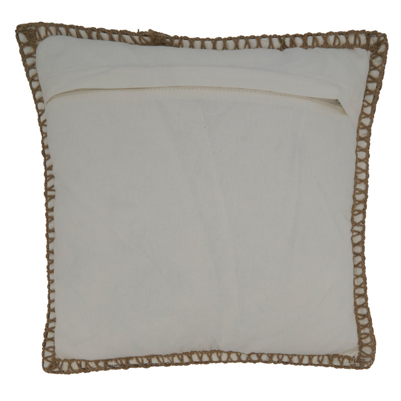 Aziza Collection Striped Cotton Pillow Cover, Gray