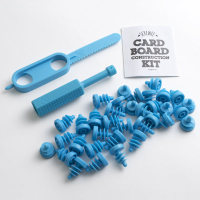 JumpOff Jo - Ensemble de fabrication en carton - 36 vis, tournevis, scie à carton - tige, ensembles de construction de jouets Montessori, trousses d'artisanat créatif, arts de l'ingénierie, jouets pour enfants de 6 ans et plus