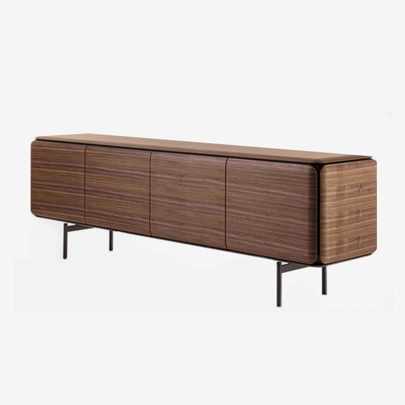 Italian style solid wood frame TV stand, 78.74"
