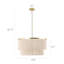 24" 6-Light Dimmable Drum Chandelier-799351356-799351358
