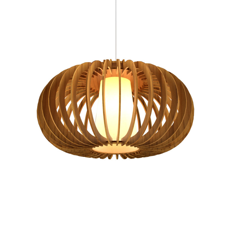 Stecche Di Legno 1 - Light Pendant, 16.38" H x 30.42" W x 30.42" D, Teak