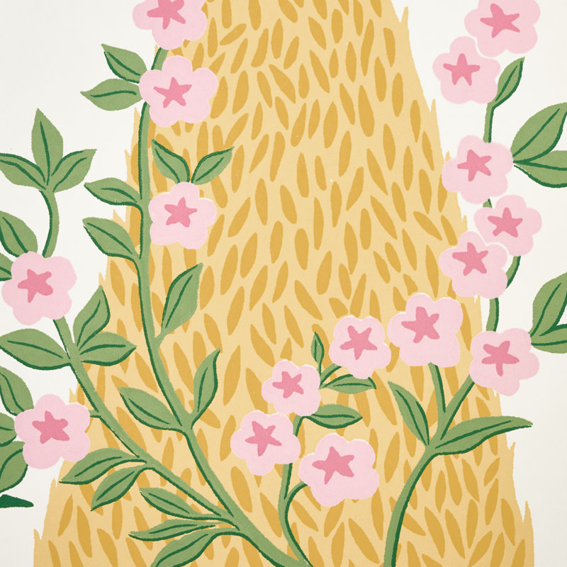 Pandora Wallpaper, Yellow/Pink