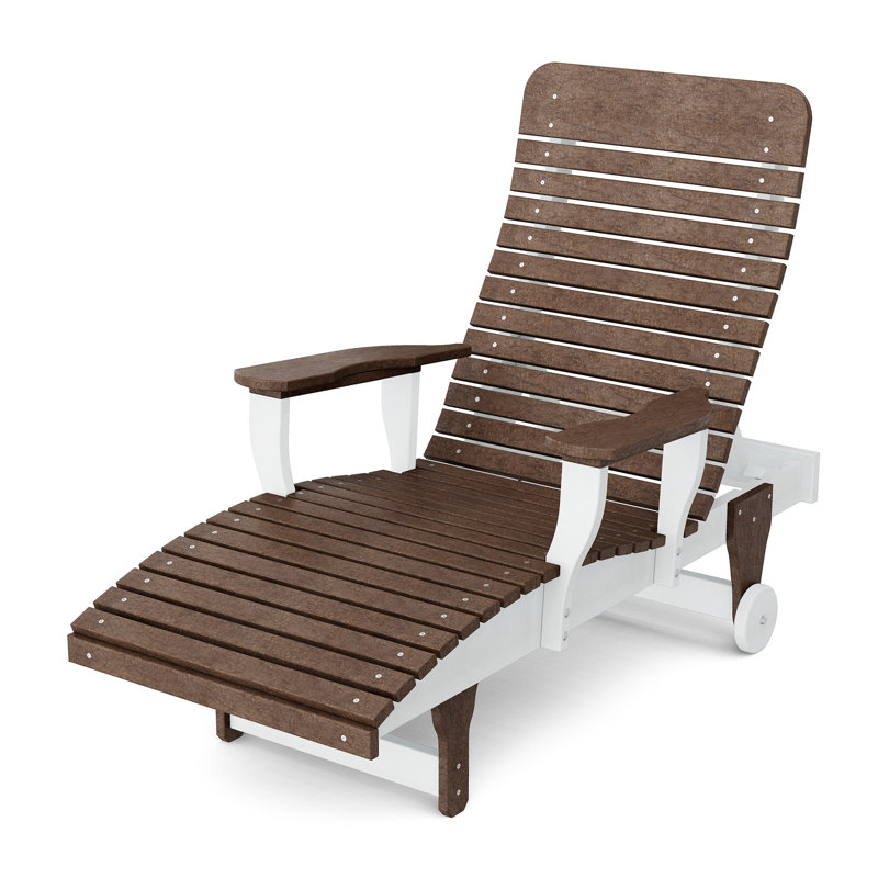 Signature Reclining Chaise Lounge, Red/Black