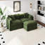 Canapé-lit en chenille moderne avec repose-pieds-1076184506-1076184505