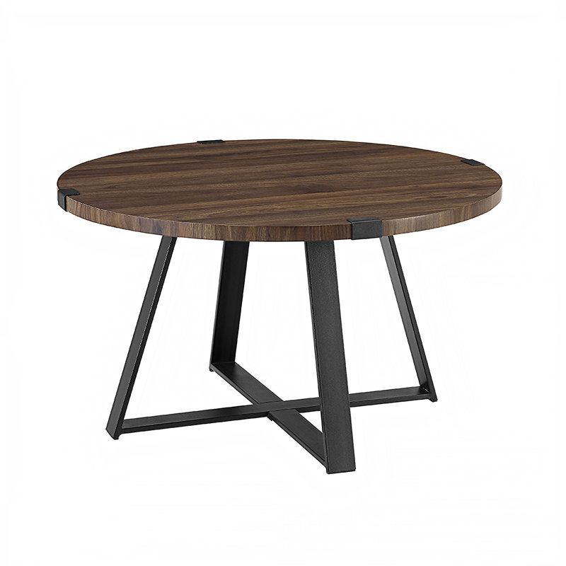 Irvine Cross Legs Coffee Table, Dark Walnut