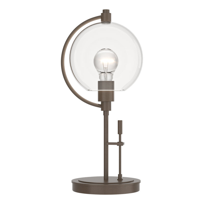 Pluto 19.3" Table Lamp, Clear, Bronze