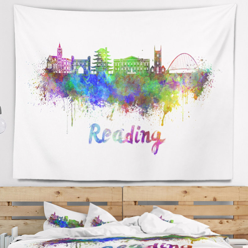 Lecture de la tapisserie de skyline Cityscape, H 50 po x l 60 po
