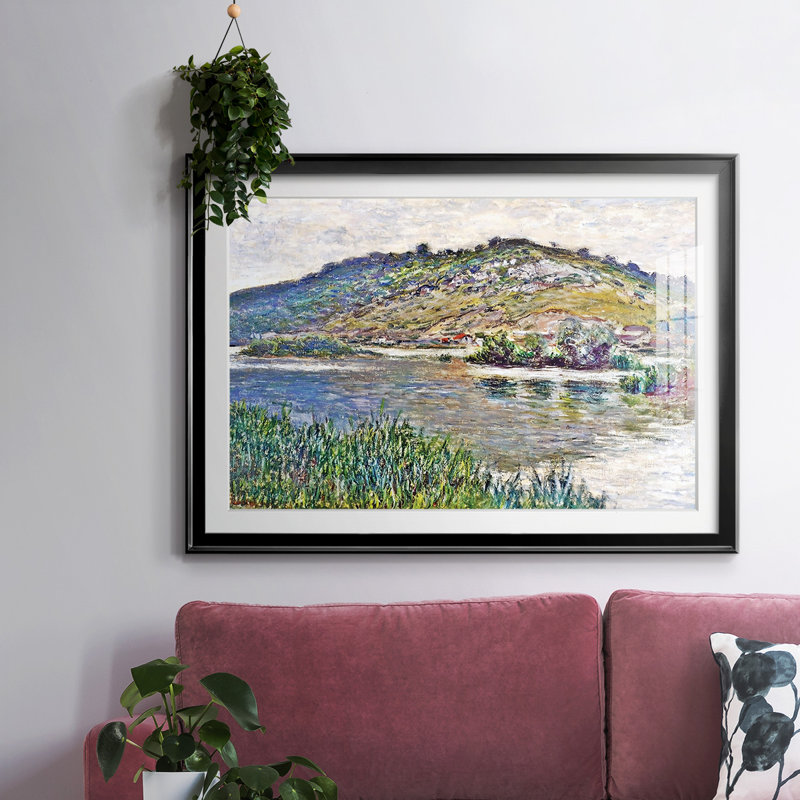 Paysage au port, impression sur papier, Noir, H 15 po x l 21 po x P 1,5 po