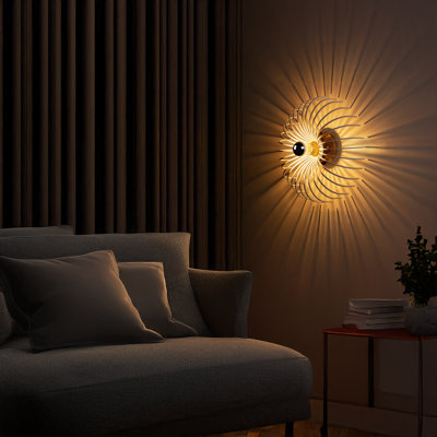 Metal Body Spider Flush Mount Wall Sconce