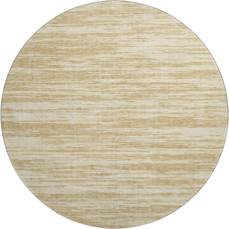 Premium Machine Washable Prisco Gold Rug