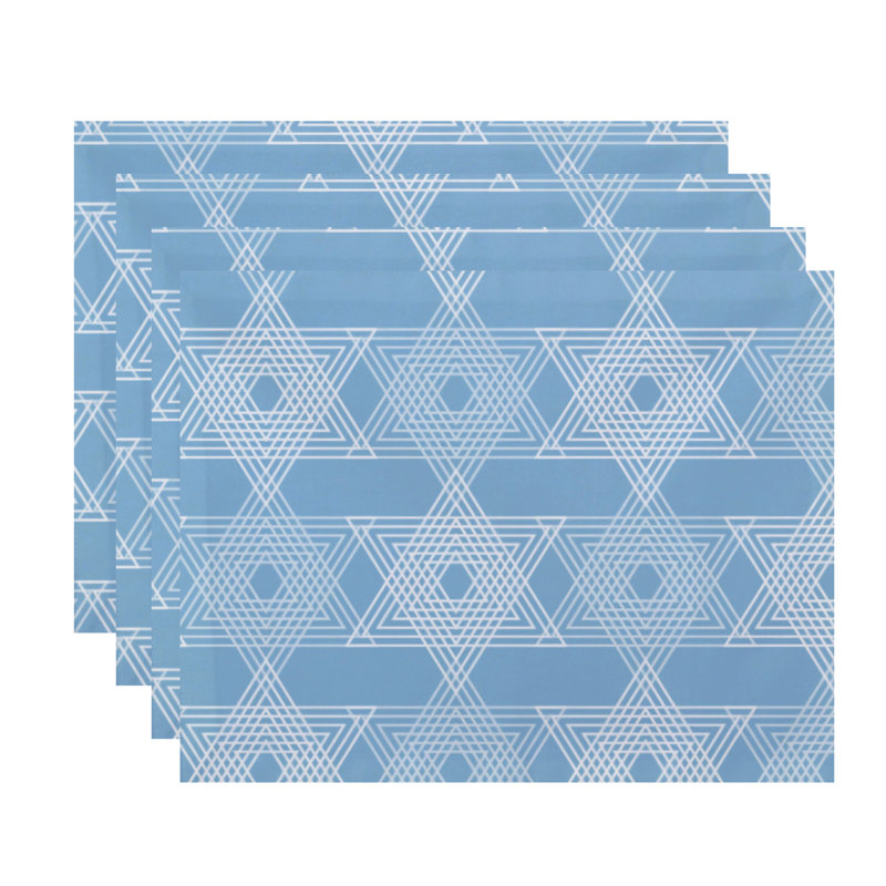 Ensemble de napperons 4 pièces Star Light, Bleu