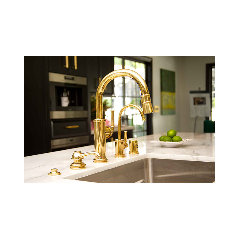 Taft Single Handle Pull Down Kitchen Faucet, Flat Black