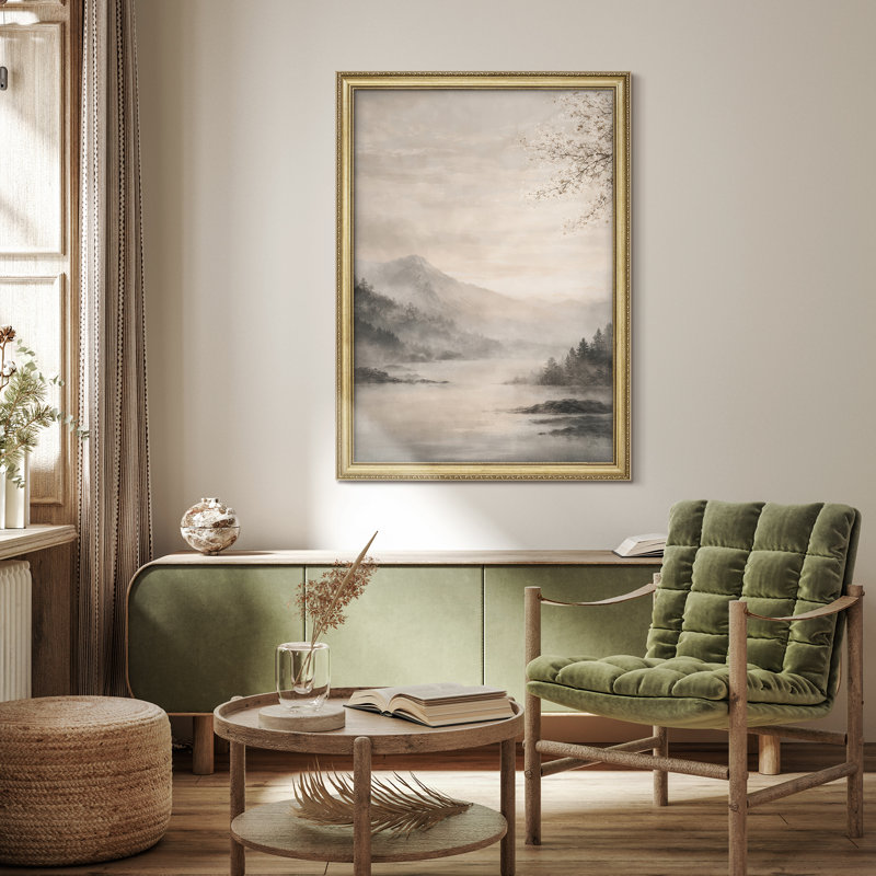 Art mural encadré doux 26 "x 36", Reproduction encadrée sans passe-partout, H 36 po x l 26 po