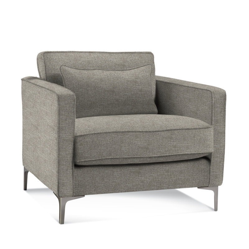 Upholstered Accent Chair, Basic Gray 100% Polyester