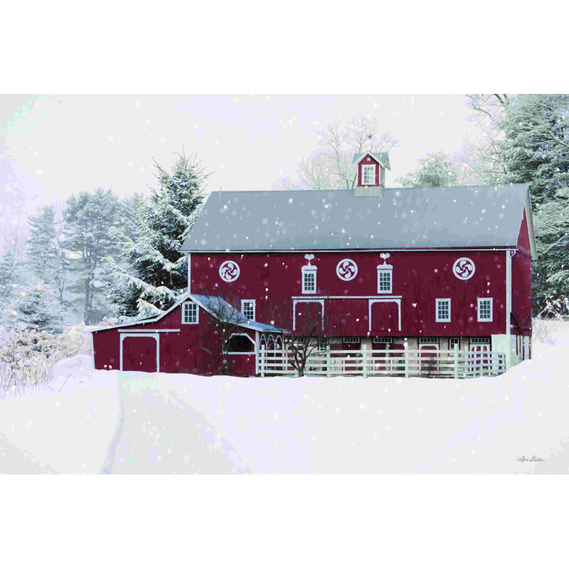 " Winter Red Barn " by Lori Deiter, 8" H x 12" W
