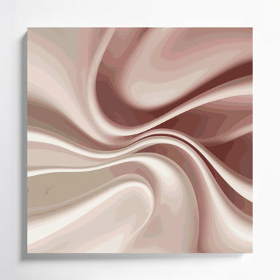 «Gradient Abstract 80», art mural sur toile rose