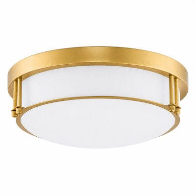 12 Inch 2-Light Modern Flush Mount Ceiling Light With Frosted Glass