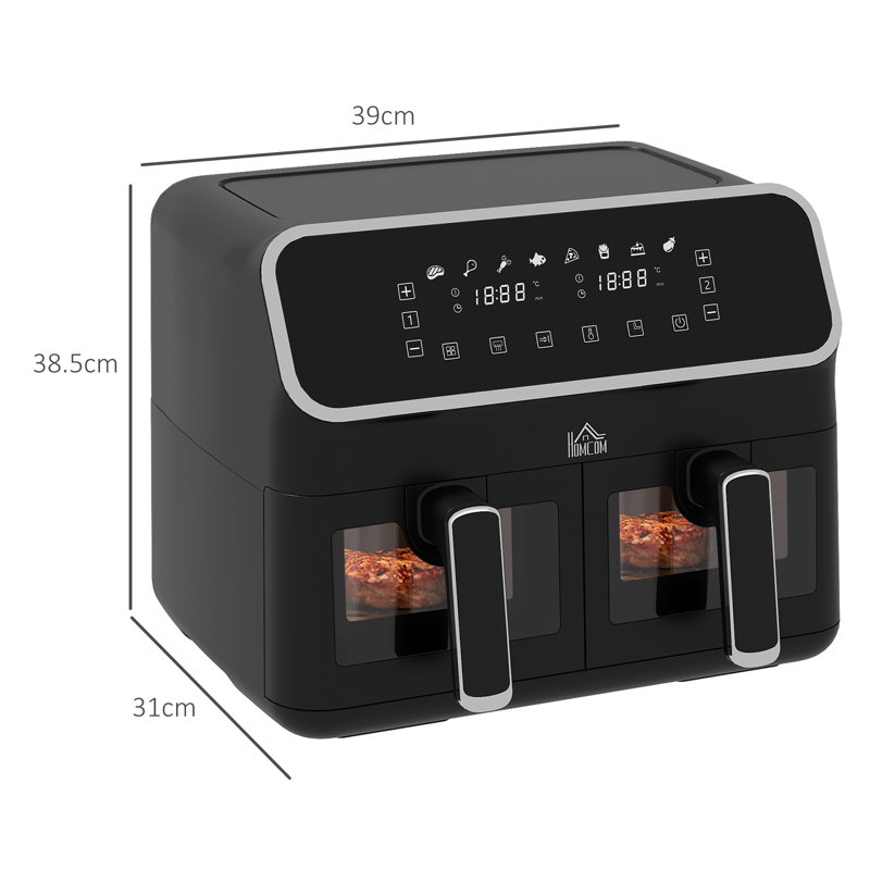 HOMCOM 8.5L Air Fryer, Silver