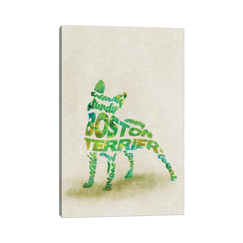 Boston Terrier by Ayse Deniz Akerman - Wrapped Canvas Panoramic Print, 20.32 cm H x 30.48 cm W