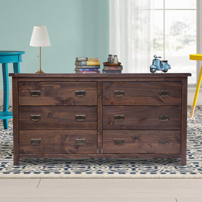 Arise-sun Solid Wood 6 Drawer Dresser