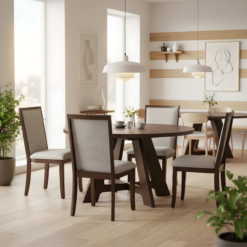 Ensemble de table de salle à manger extensible 4 personnes, Espresso foncé