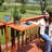 Meranti Wood Folding Balcony Railing Table