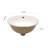 16"L x 16"W Undermount Ceramic Bathroom Sink Circular Porcelain Basin Sink with Overflow-125359986