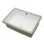 Lavabo de salle de bain rectangulaire encastré en céramique blanche avec trop-plein 22 po x 15,5 po