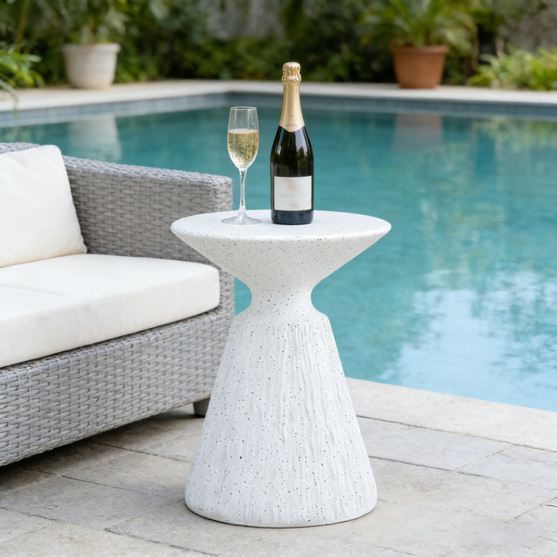 Table d'appoint d'extérieur à piédestal MGO