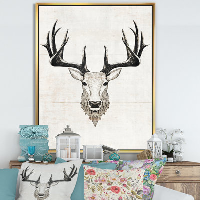 Deer " Deer Wild And Beautiful VII " Painting Print