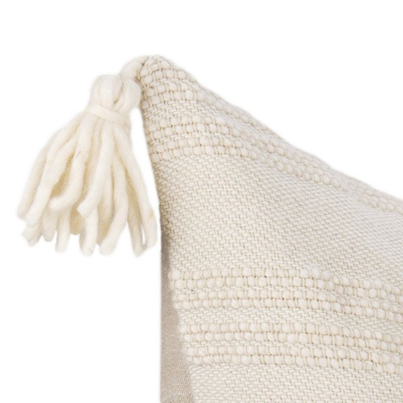 York Wool Pillow Cover & Insert, Square 22"