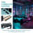 Queen Gaming Daybed with Built-in Desk, LED Lights, Charging Station & 3 Storage Drawers - Multi-Functional Design-1539005191-1539005189
