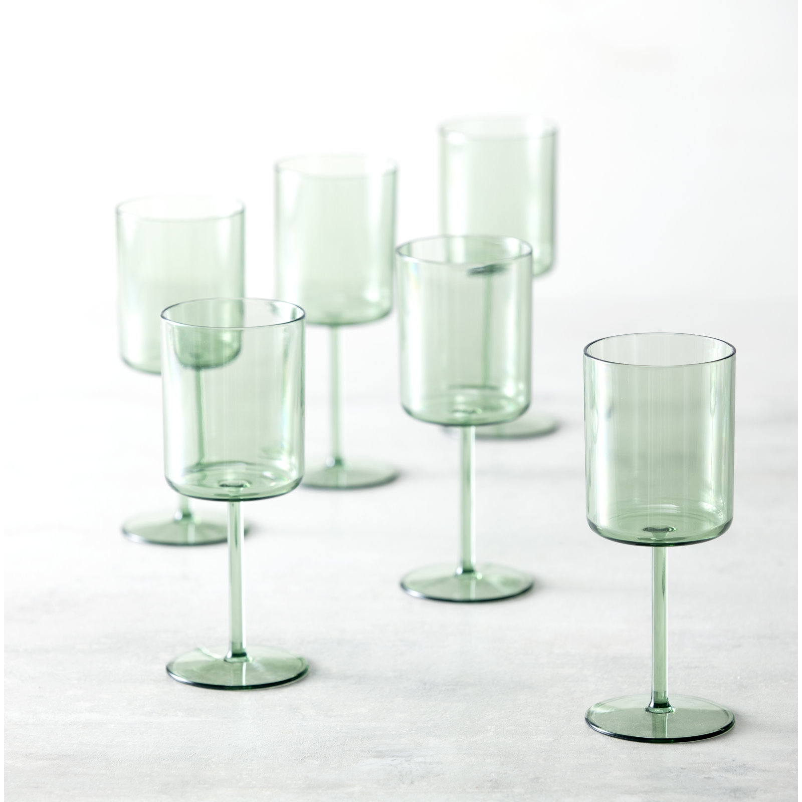 Urbo Red Wine Glass, 14 oz, Sage Green