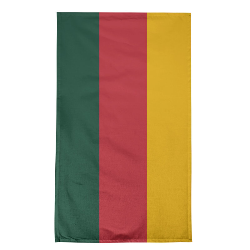 Anaheim Stripe Tea Towel Kitchen Towel, Cotton Twill, Forest Green/Iron Range Red/Harvest Gold