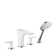 Puravida Double Handle Deck Mounted Roman Tub Faucet Trim with Diverter and Handshower