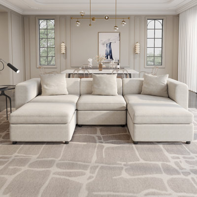 Canapé modulaire surdimensionné en velours Sadettin