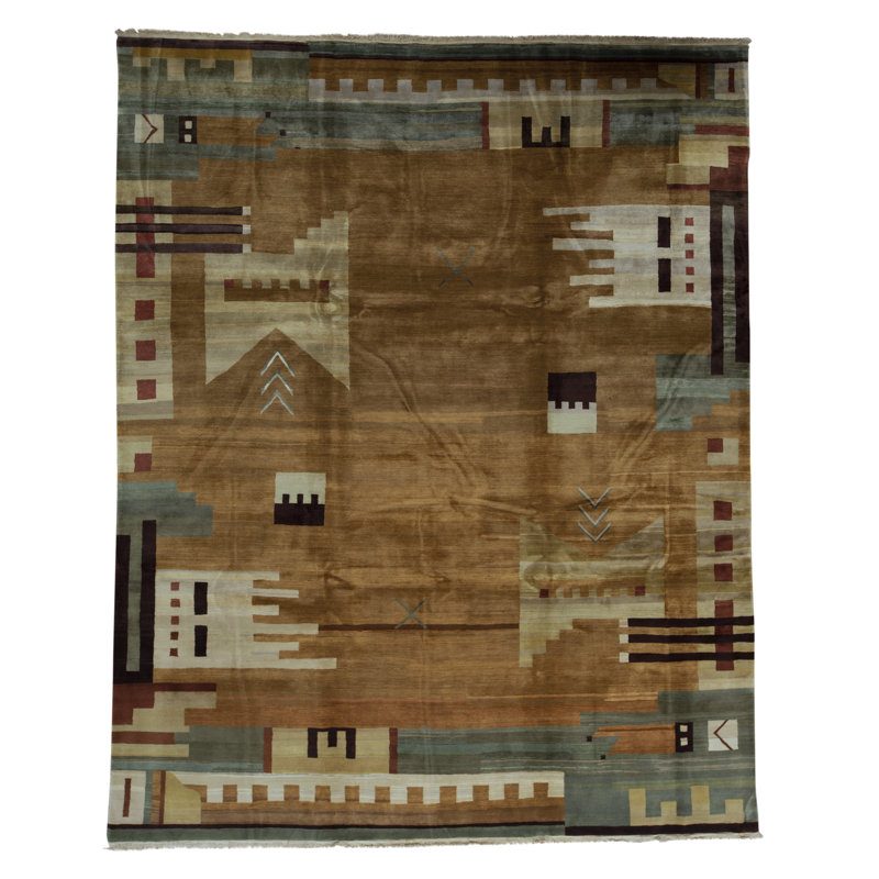 Wool Abstract Area Rug
