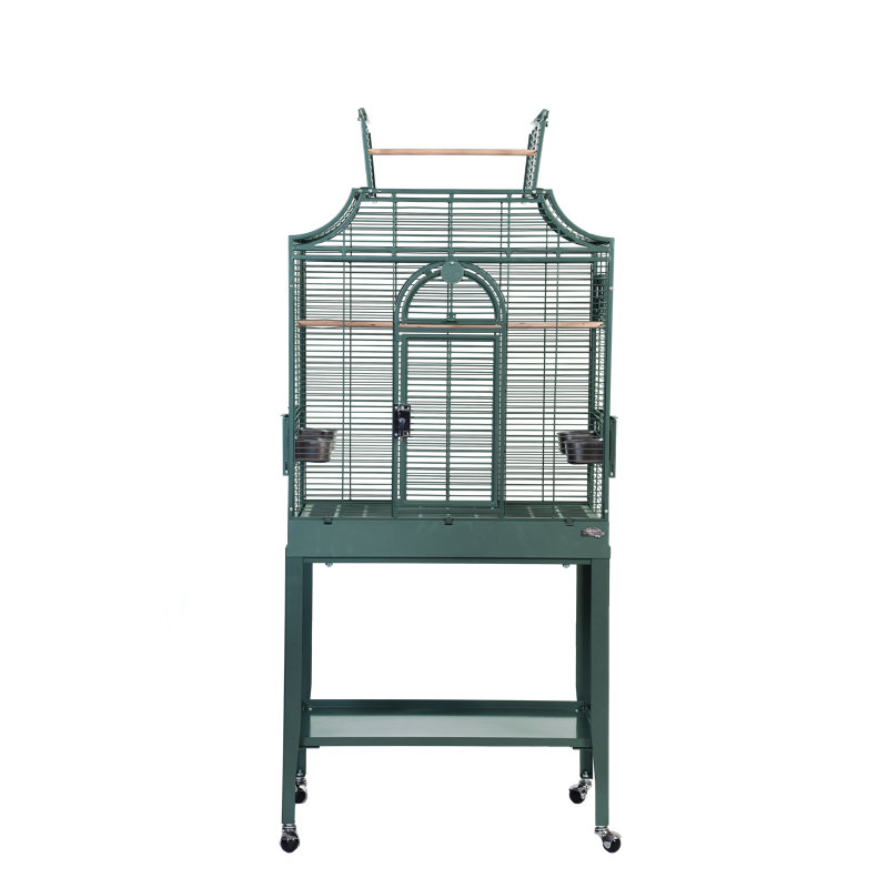 Cage de vol élégante moyenne verte, 56'' H x 28'' W x 18'' D, Vert