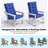 Outdoor/Indoor 5'' Adirondack Chair Seat/Back Cushion with Ties-1613452519