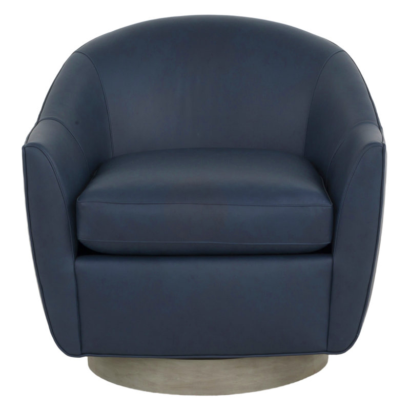 Fauteuil pivotant en cuir Hazel, Mica, 1111 - brun