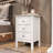 Three Drawer End Table/Nightstand - White-811329179