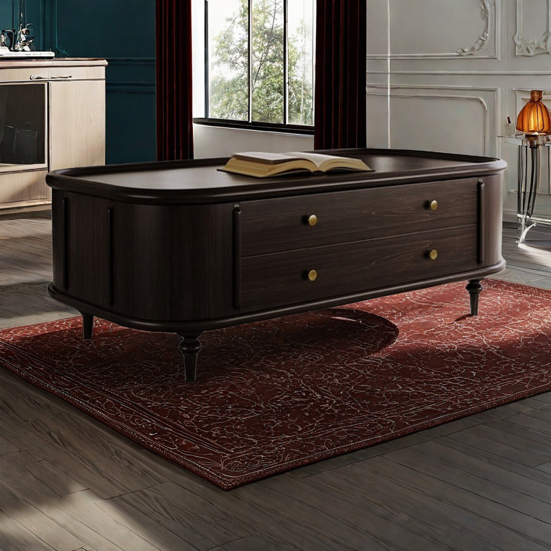 Table basse légère de style rétro luxueux, H 19,70 po x L 47,20 po x l 25,60 po